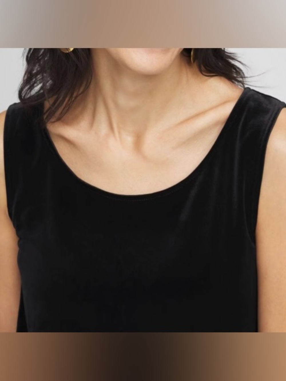 NWOT | Chico’s | Black Velvet Tank Top | Size XL